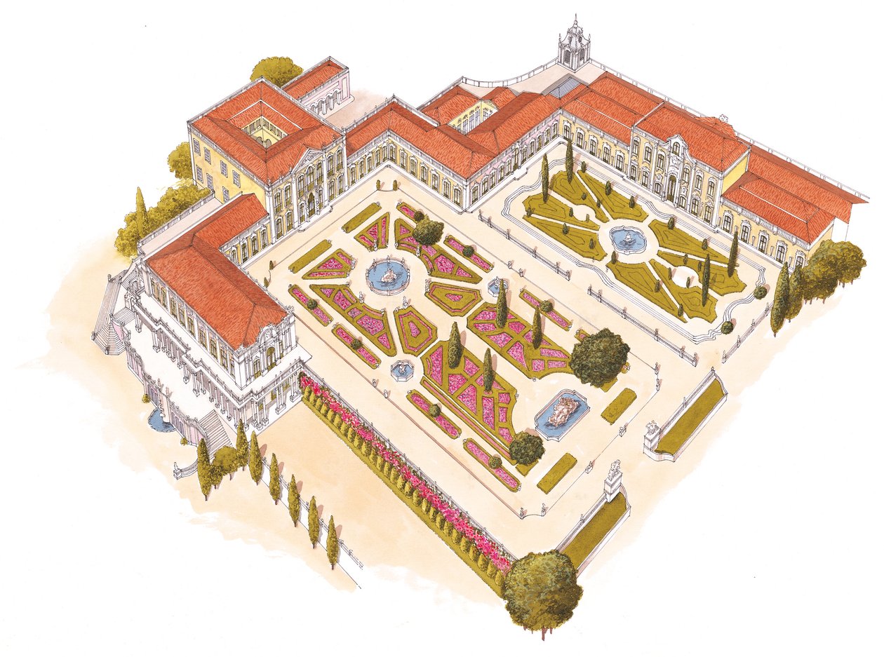 Queluz Ulusal Sarayı. Lizbon, Portekiz by Fernando Aznar Cenamor