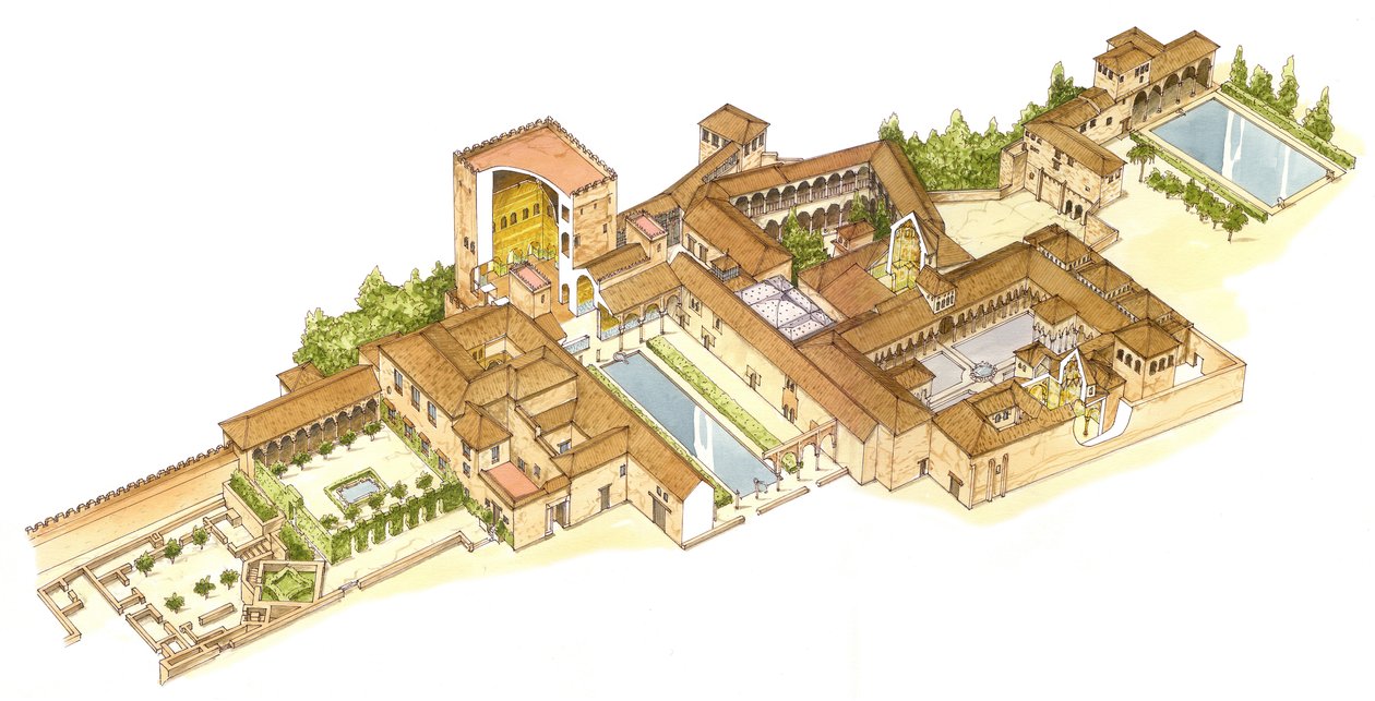 Alhambra, Granada, İspanya. Kraliyet sarayları by Fernando Aznar Cenamor