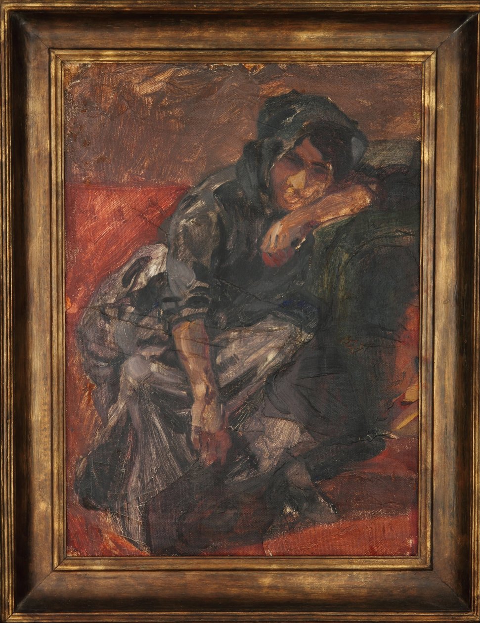 Bir kadının çalışması veya eve dönüş by Fernando Fader