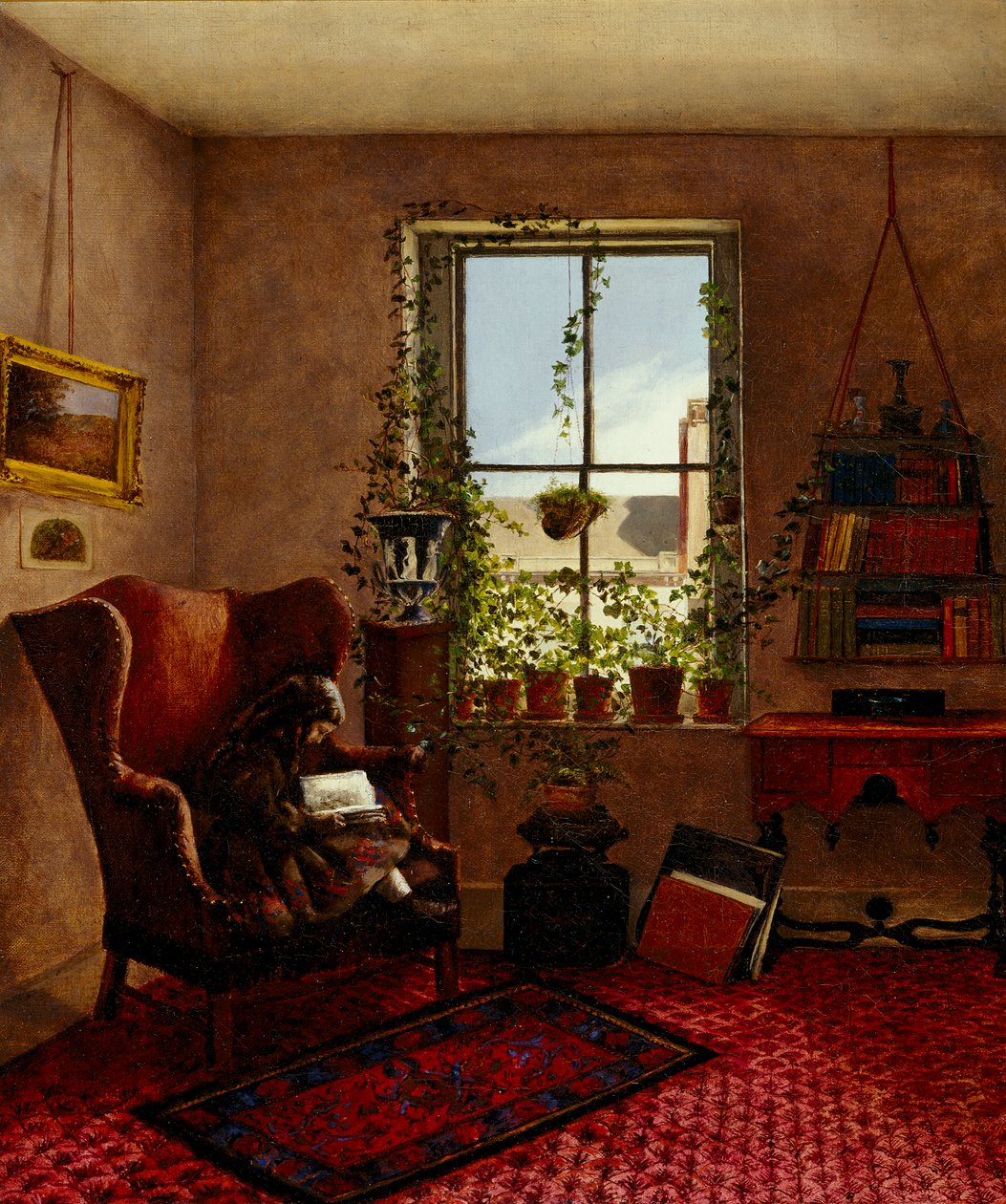 Kanatlı Sandalyede Laura Brown, 1867 by Fidelia Bridges
