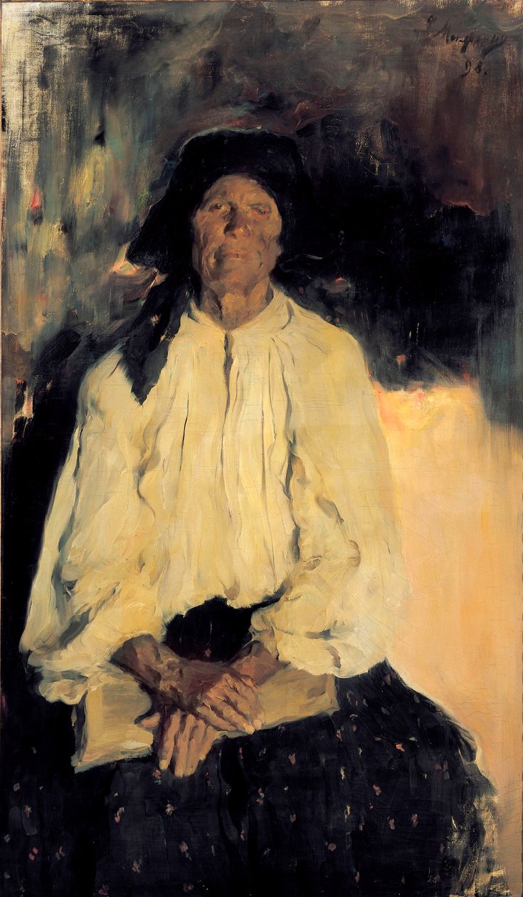 Yaşlı bir bayanın portresi by Filipp Andreevich Maliavin