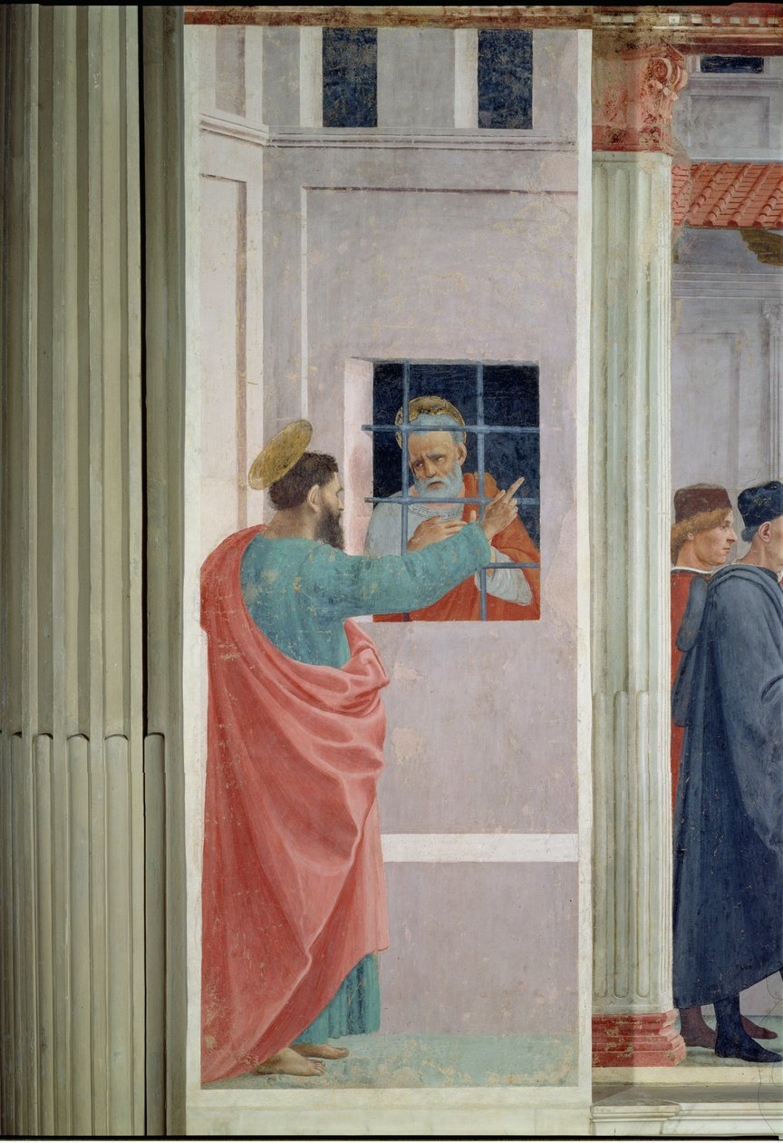 St. Peter, St. Paul Tarafından Hapishanede Ziyaret Edildi, c.1480 by Filippino Lippi
