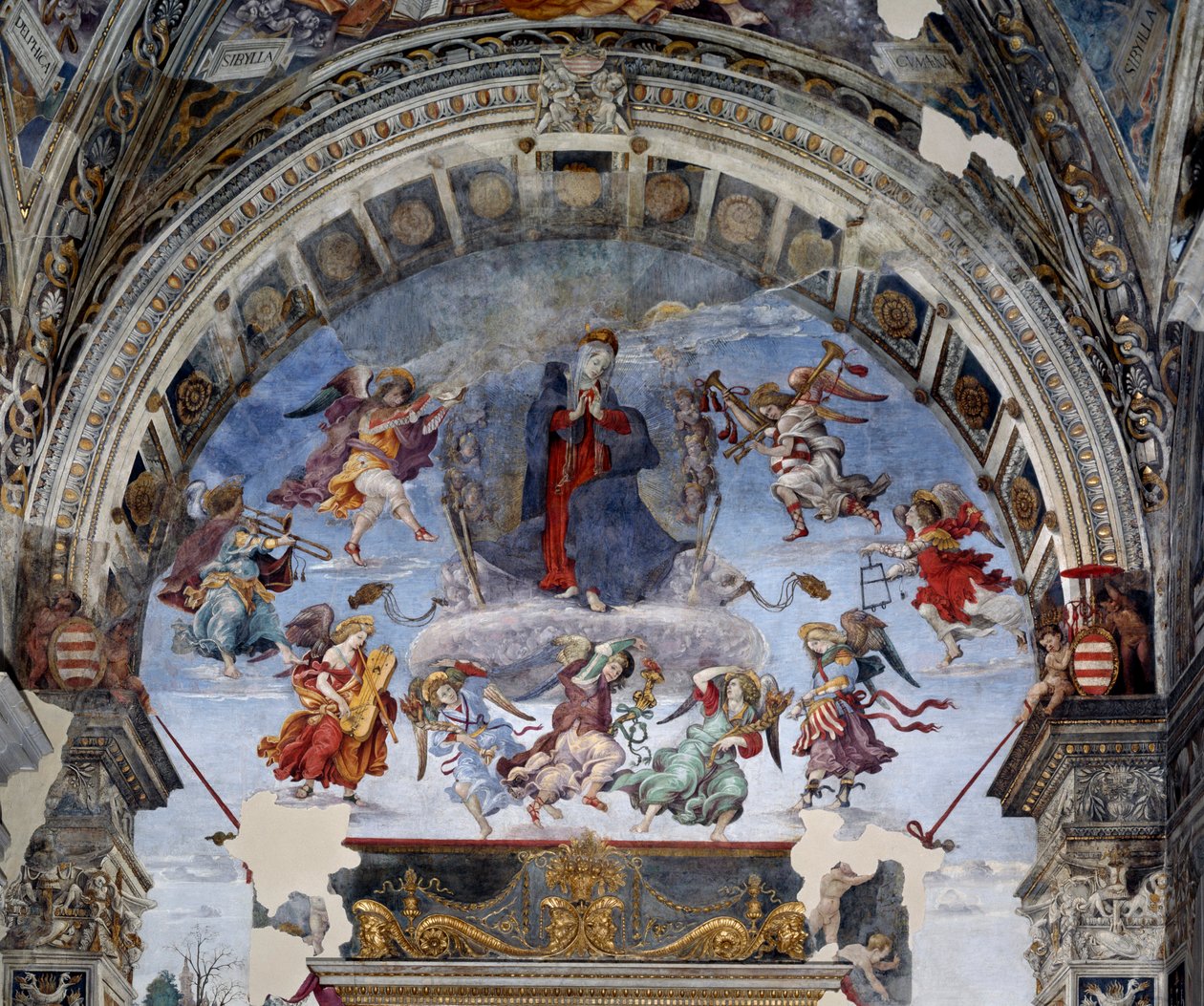 Bakire Ayrıntının Varsayımı. Filipinli Lippi (1457-1504) 1488-1492 Roma, Santa Maria sopra Minerva Kilisesi, Chapel Carafa İtalya tarafından fresk by Filippino Lippi