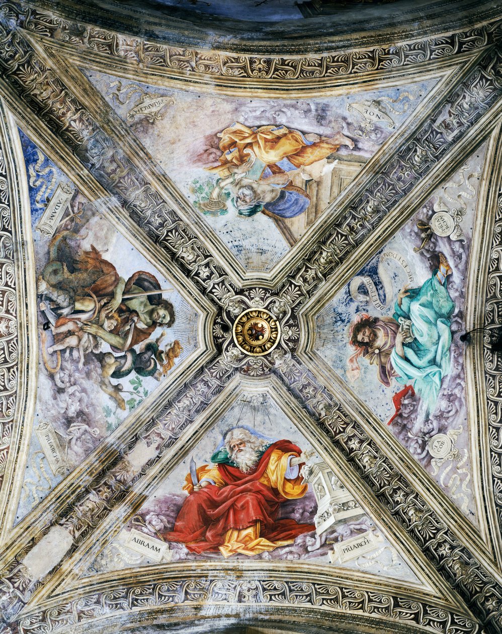 Kubbe, Strozzi Şapeli üzerinde Filippino Lippi (1457-1504) tarafından freskler. Santa Maria Novella Kilisesi, Floransa. İtalya by Filippino Lippi