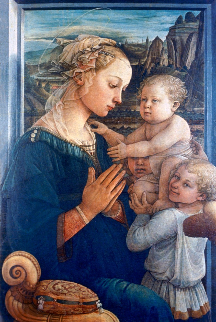 Madonna ve Meleklerle Çocuk, c1455 by Filippino Lippi