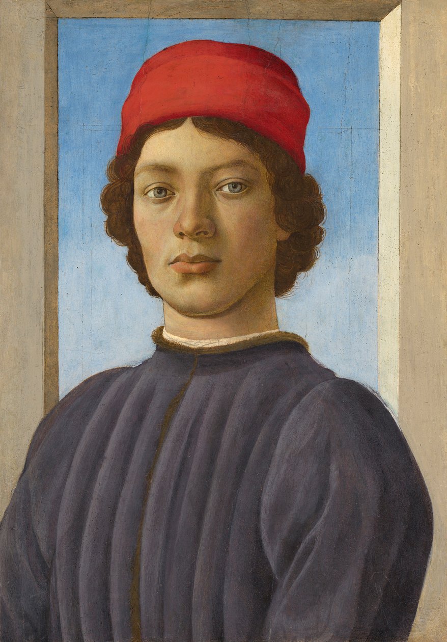 Bir Gençliğin Portresi, c.1485 (panelde yağ ve tempera) by Filippino Lippi