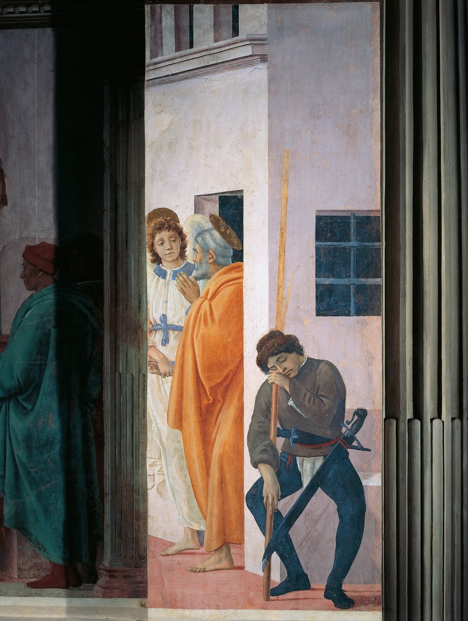 Aziz Petrus Hapishaneden Kurtuldu, Filippino Lippi tarafından, fresk by Filippino Lippi