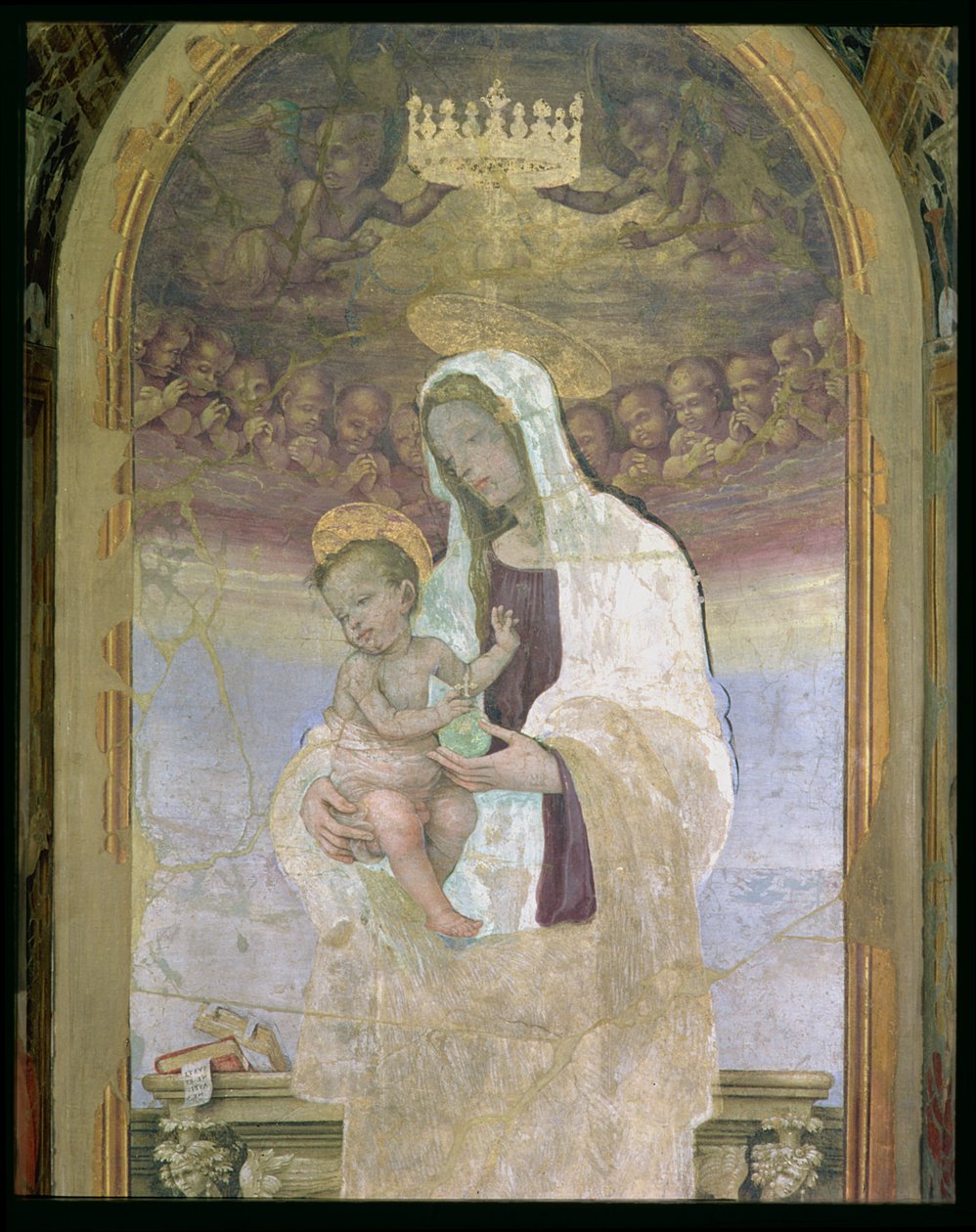 Madonna ve Çocuk, Canto al Mercatale tapınağından bir detay, 1498 by Filippino Lippi