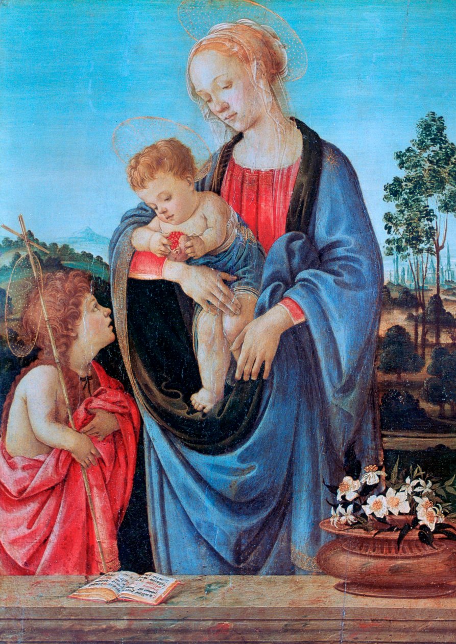 Aziz John ile Bakire ve Çocuk, 1480 by Filippino Lippi