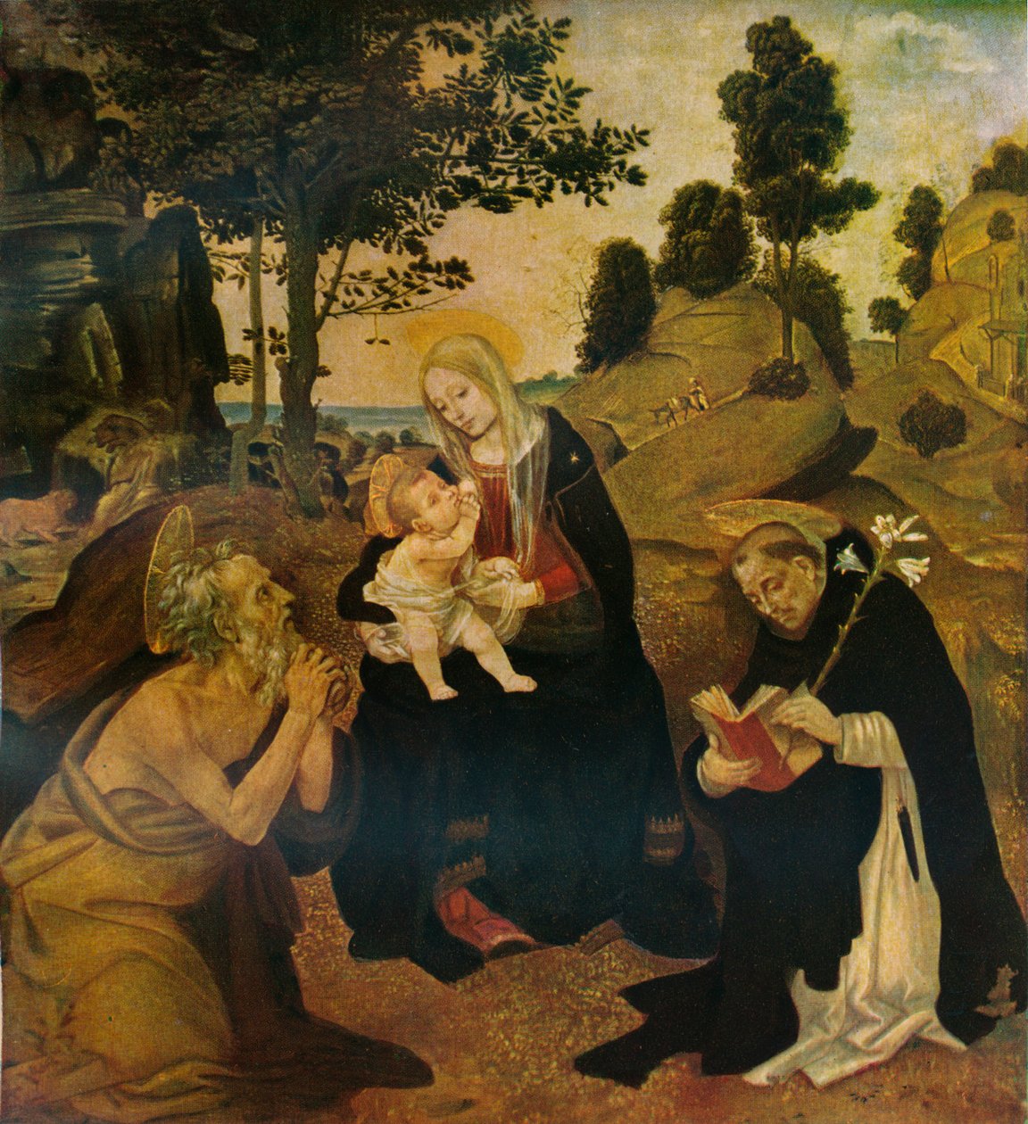 Aziz Jerome ve Dominic ile Bakire ve Çocuk, c1485, 1911 by Filippino Lippi