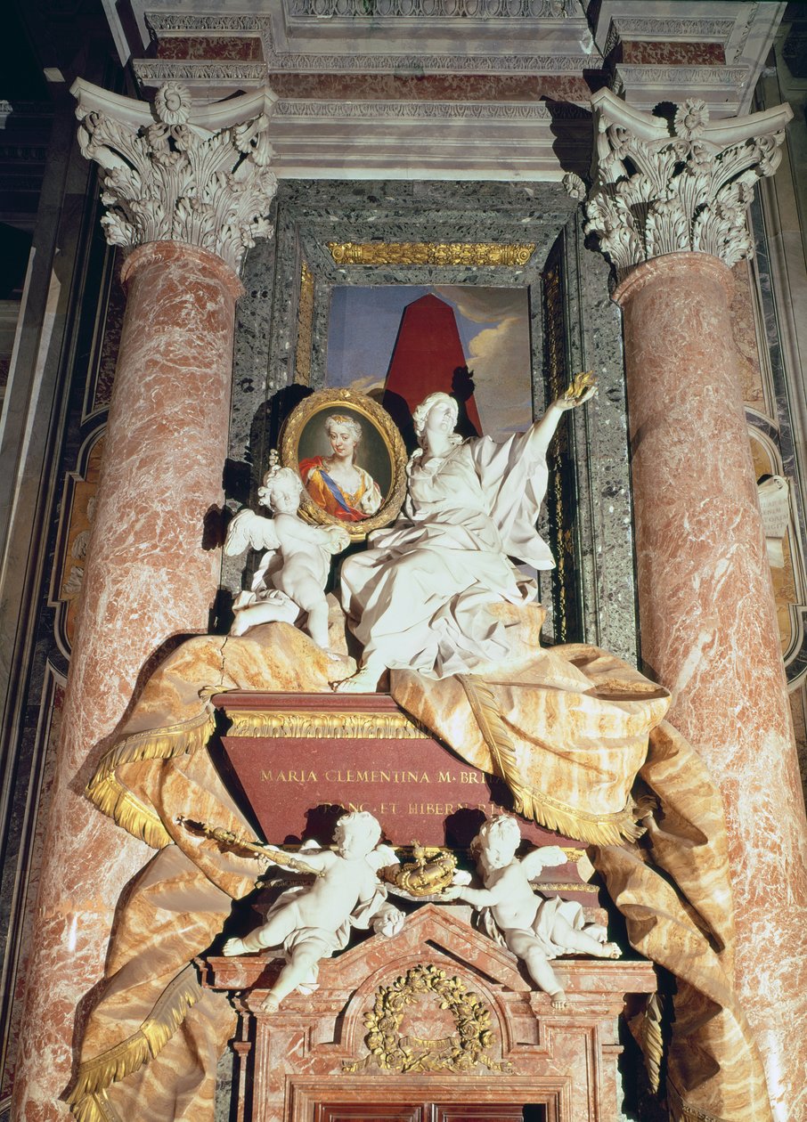 Monument to Maria Clementina Sobieska (1702-35) 1739 (marble) by Filippo Barigioni
