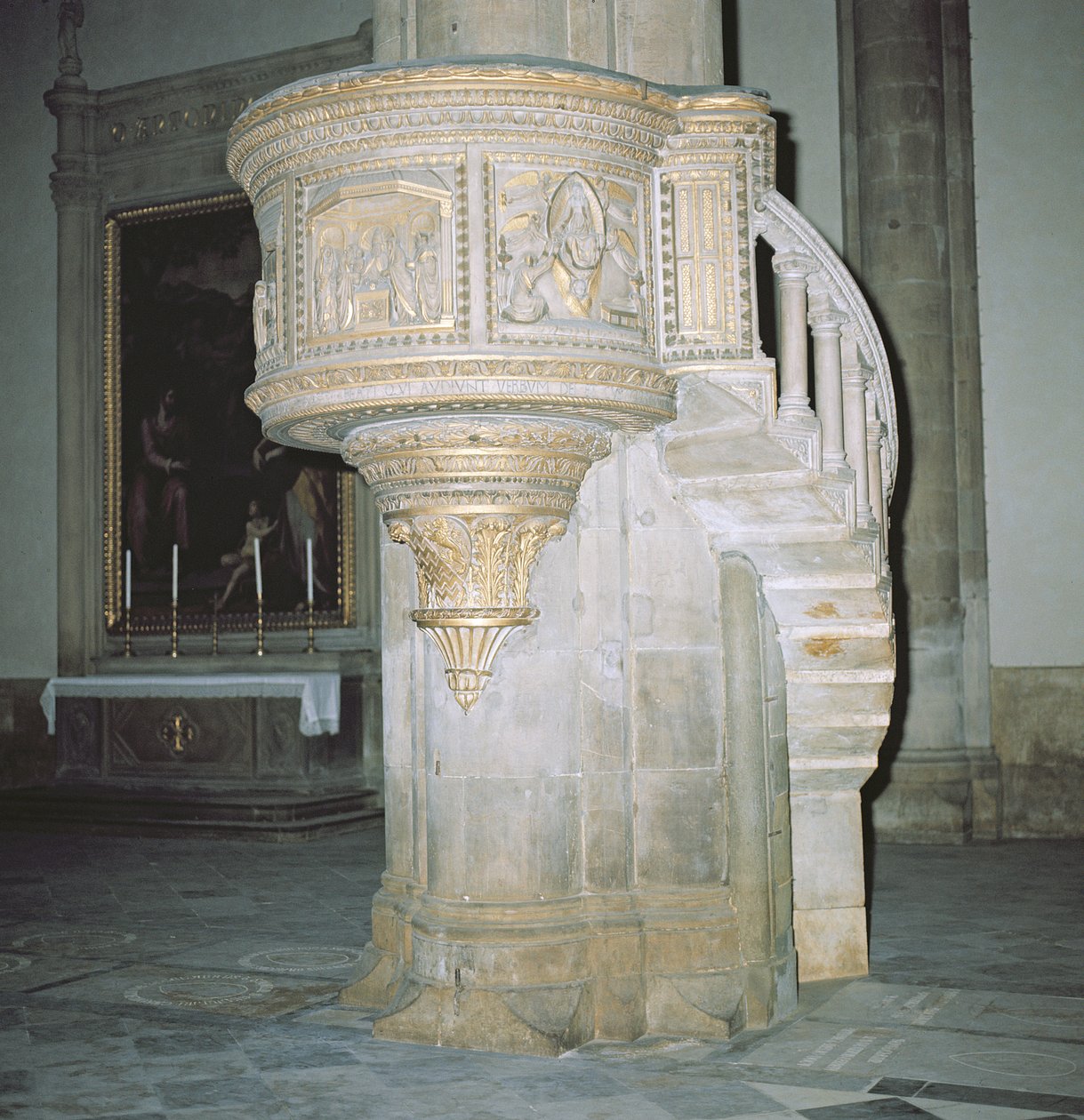 Minber, 15. yüzyıl (mermer ve yaldızlı) by Filippo Brunelleschi