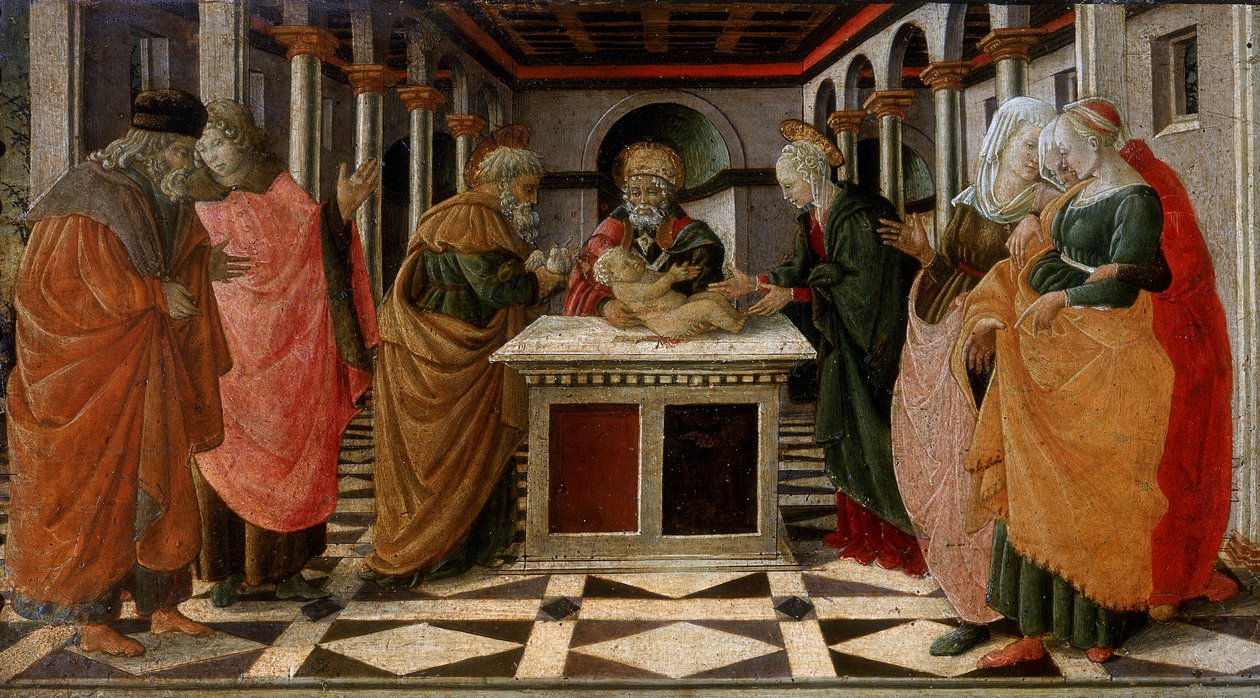 Tapınakta Sunum, predella, detay, c.1470 by G. da and Filippi, C. Carpi