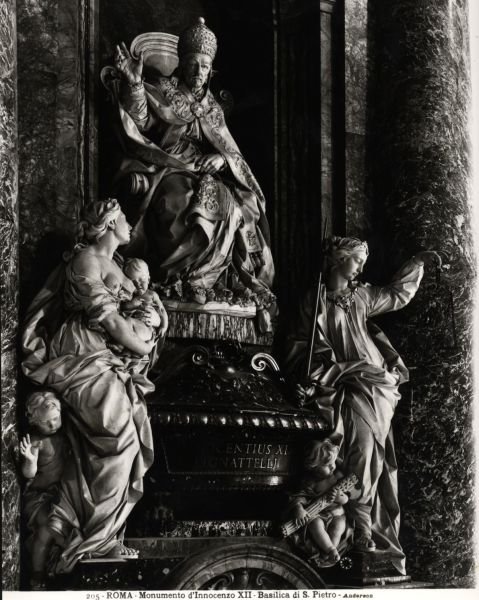 Papa Masum XII Anıtı (1615-1700) (mermer) (s/b fotoğraf) by Filippo Della Valle