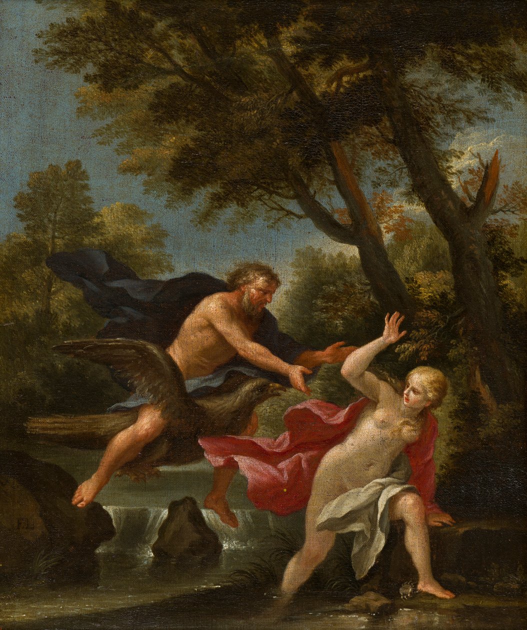 Jüpiter kartala biniyor, c.1643-94 (tuval üzerine yağlı boya) by Filippo Lauri