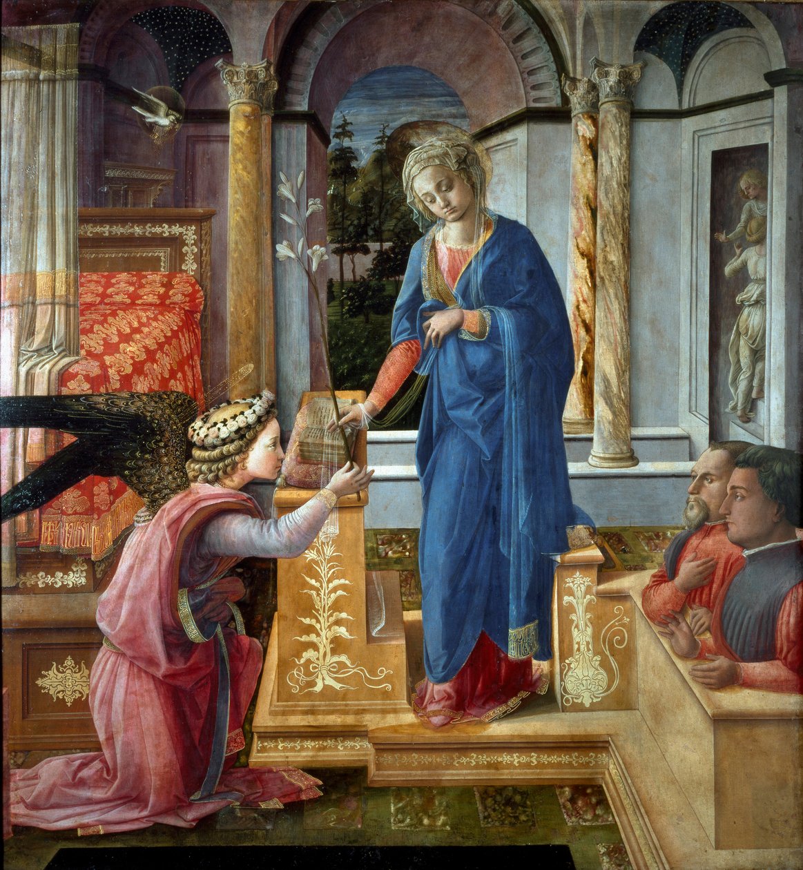 Filippo Lippi'nin Müjde tablosu (yaklaşık 1406-1469) Roma Barberini Galerisi by Filippo Lippi