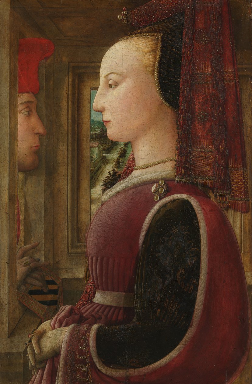 Kanatlı Bir Adamla Bir Kadının Portresi, yakl. 1440. by Fra Filippo Lippi