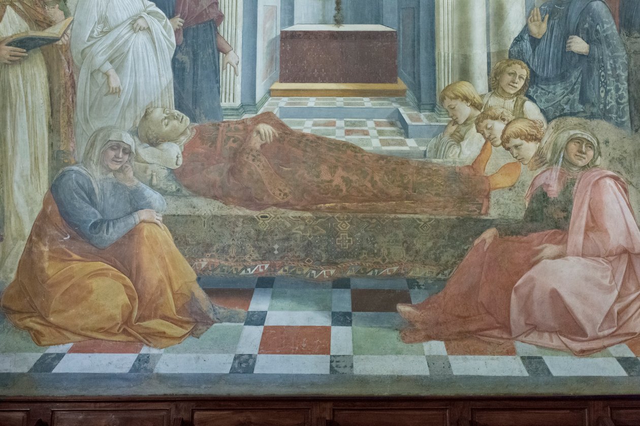 Aziz Stephen'ın cenazesi, detay by Filippo Lippi