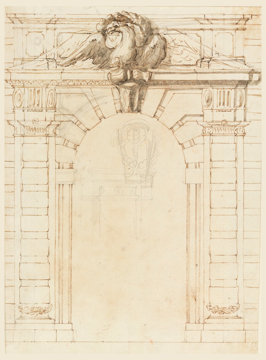 Recto: Bir portal; Verso: Genç bir savaşçının portresi by Filippo Marchionni
