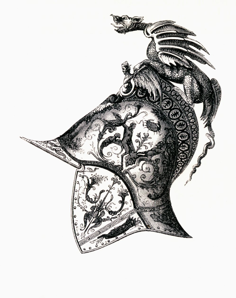 Damascened Helmet of King Francis I of France, 1855  by Filippo Negroli
