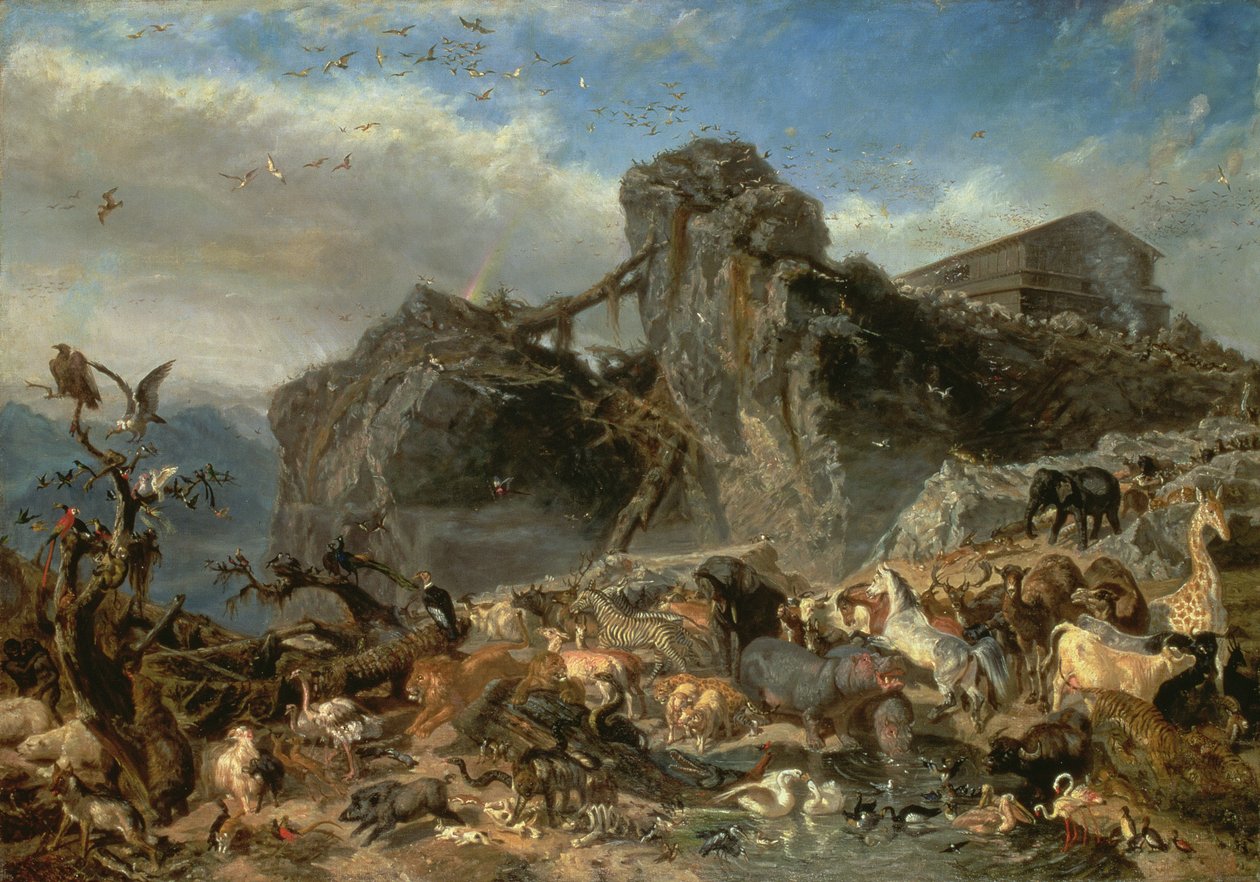 Gemiden Ayrılan Hayvanlar, Ağrı Dağı by Filippo Palizzi