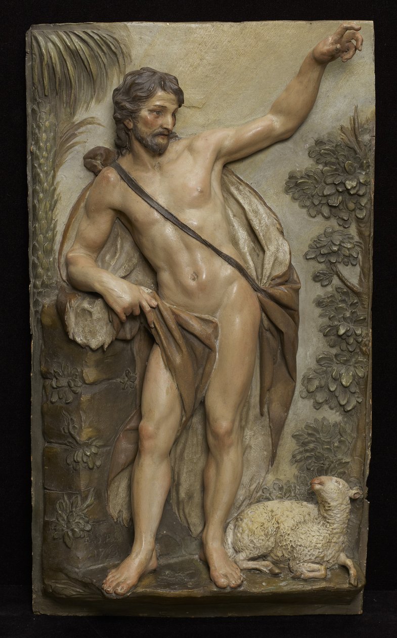 Vaftizci Yahya, 1763 (pişmiş toprak, çok renkli) by Filippo Scandellari