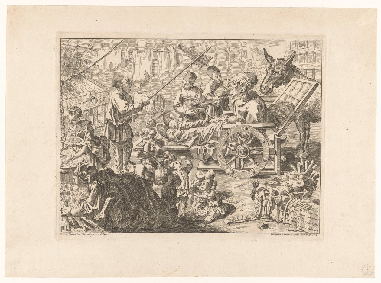 Tekerlekli sandalyede Pulcinella by Filippo Vasconi