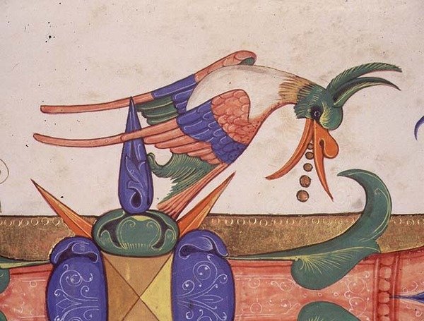 Missal 515 f.72v Fantastik kuş, 1449