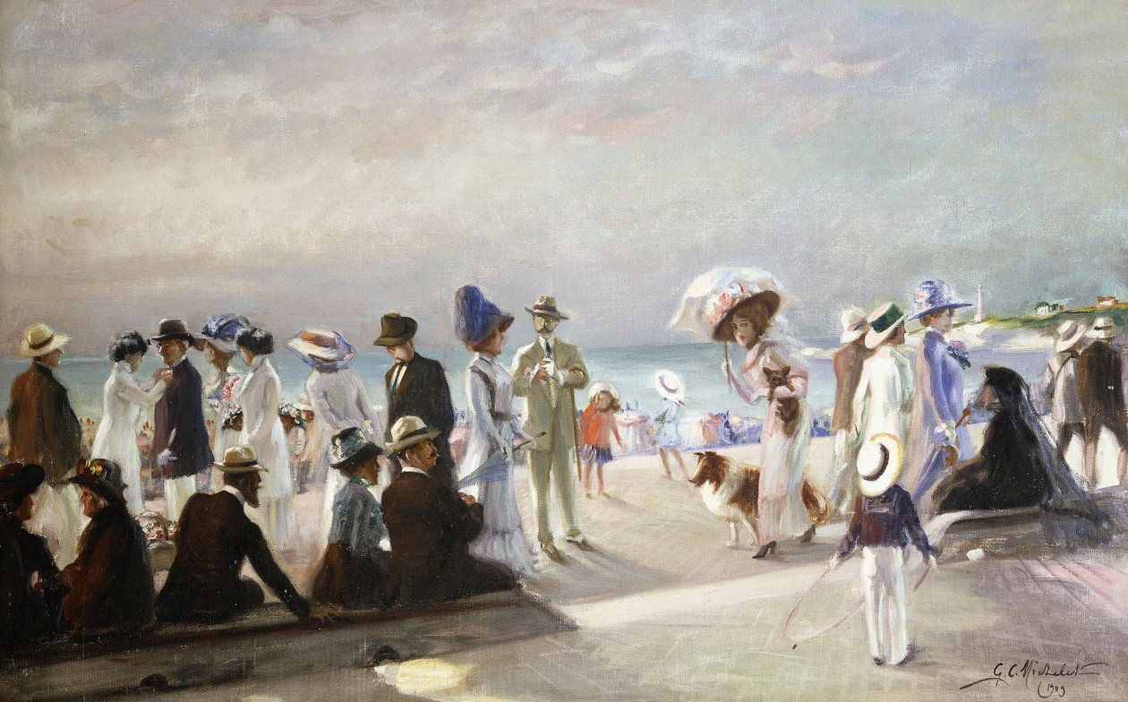 Sahil Sahnesi; Sahne de Plage by Firmin Marcelin Michelet