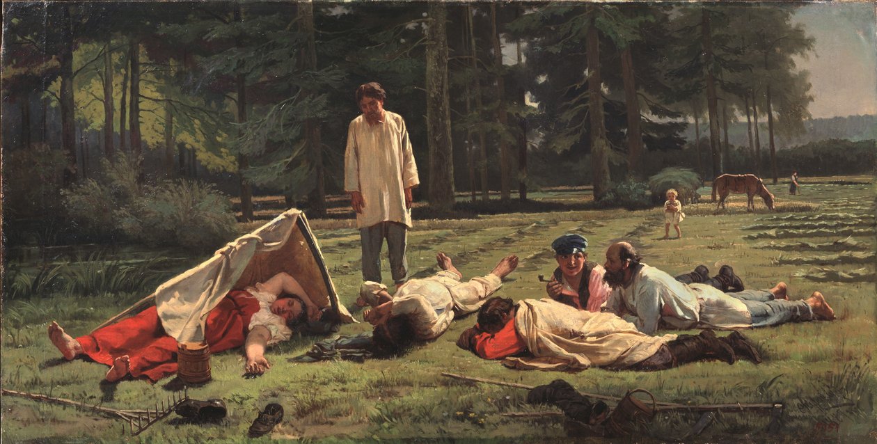 Saman Hasadında Dinlenme, 1887 by Firs Sergeevich Zhuravlev