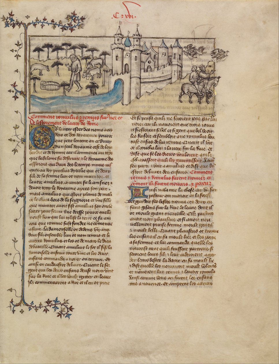 Romulus ve Remus by First Master of the Bible historiale of Jean de Berry