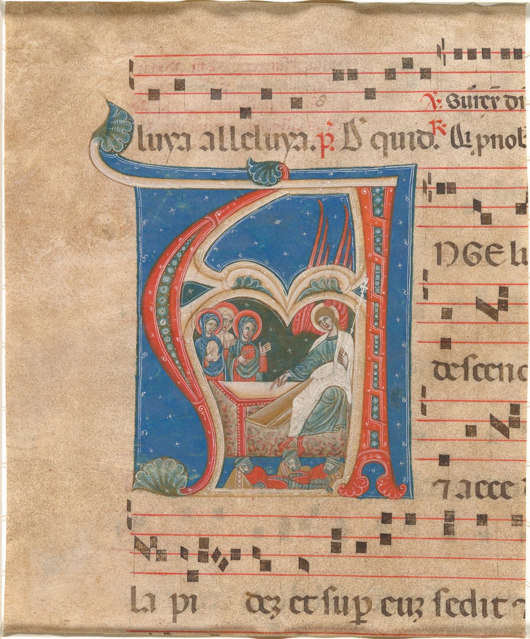 Mezardaki Üç Kutsal Kadın by First Master of the Cortona Antiphonaries