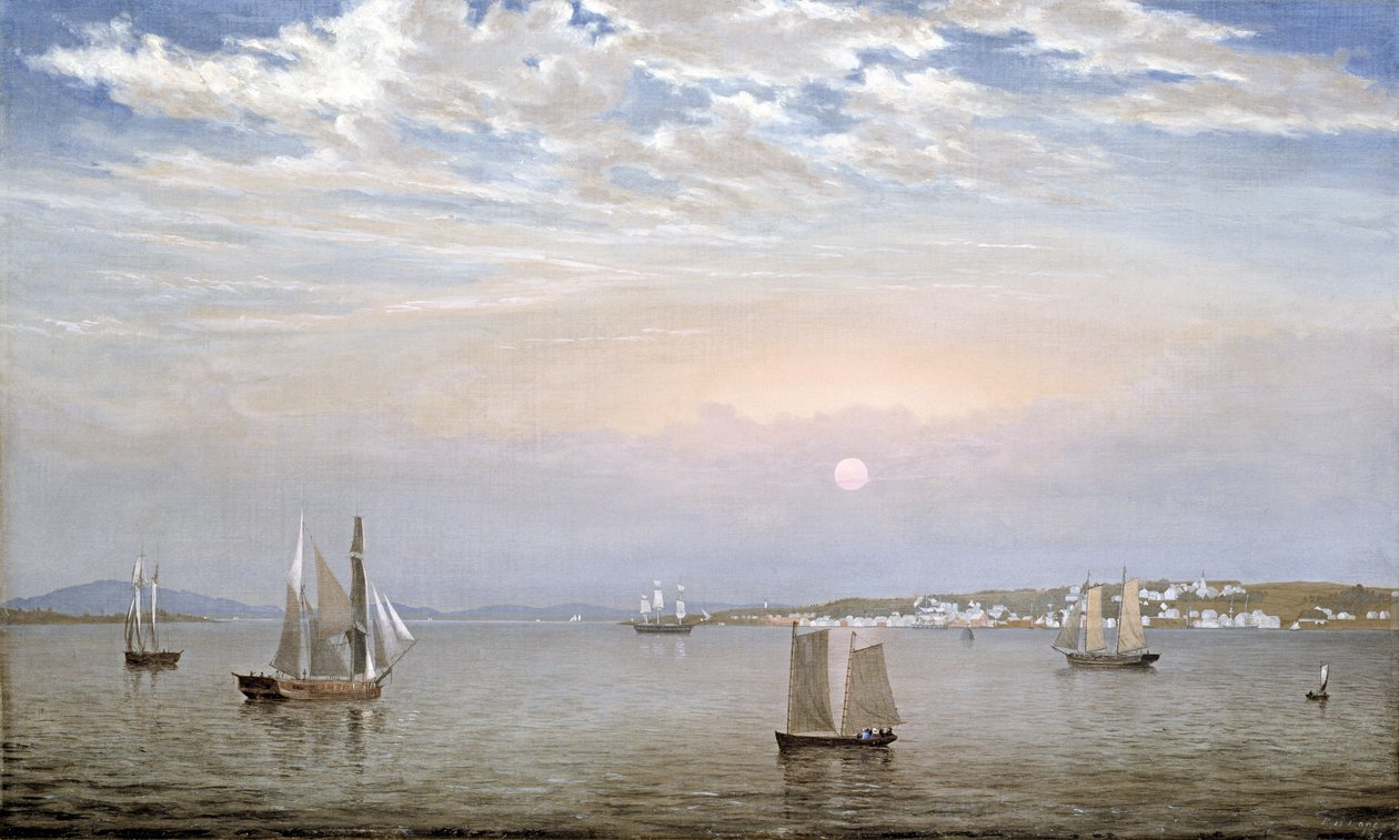Castine Limanı ve Kasabası, 1851 by Fitz Henry Lane