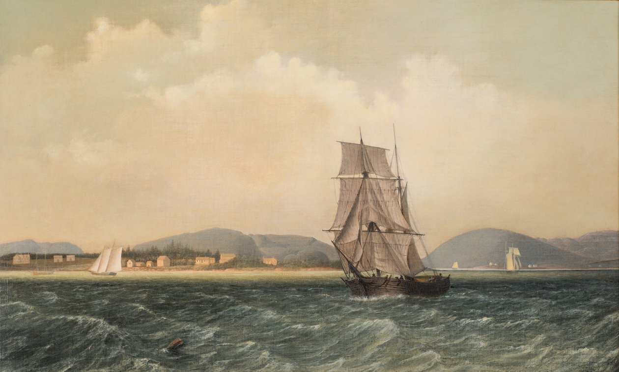Mt. Desert Island Off, Maine, 1850 by Fitz Henry Lane