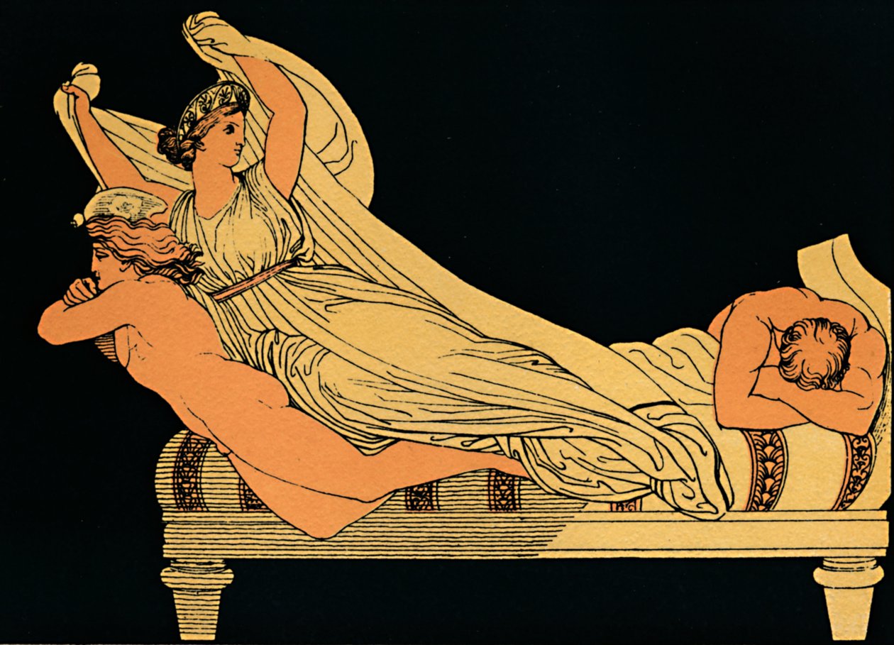 Gecenin Düşlerinde Yaşanan Boş Sevinç, 1880 by Flaxman