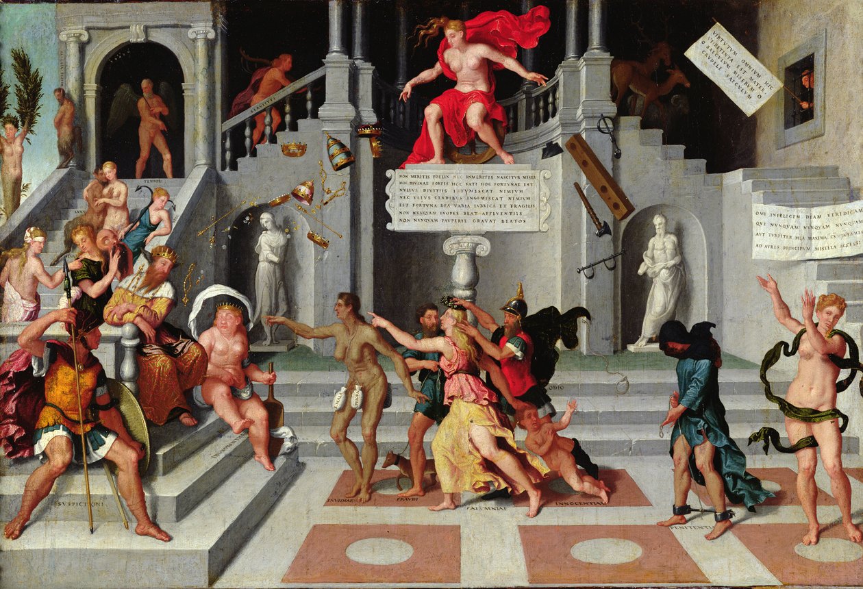 Servet ve Kötülükler Alegorisi by Flemish School