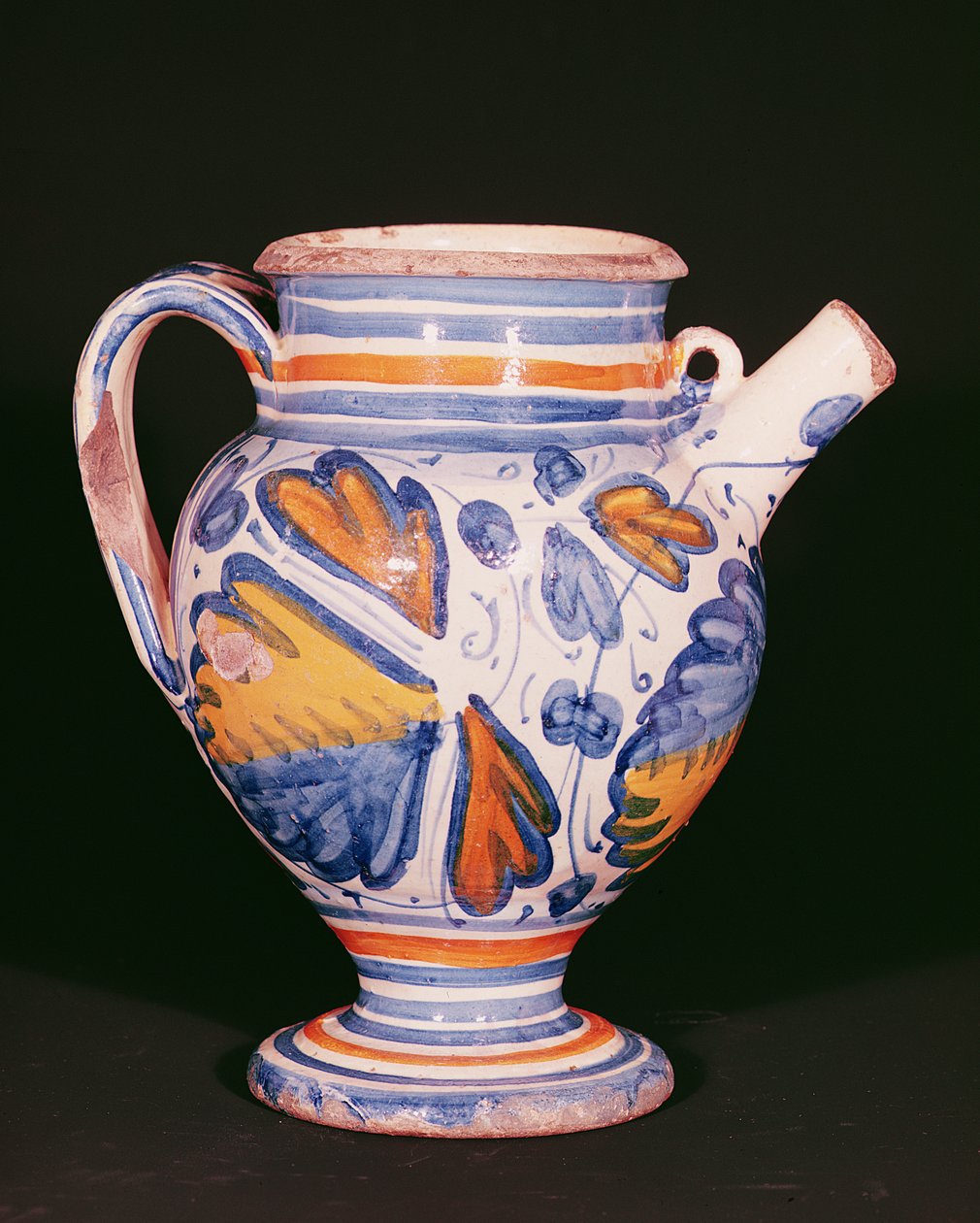 İlaç kabı, Anvers, c.1570 (kalay sırlı çanak çömlek) by Flemish School