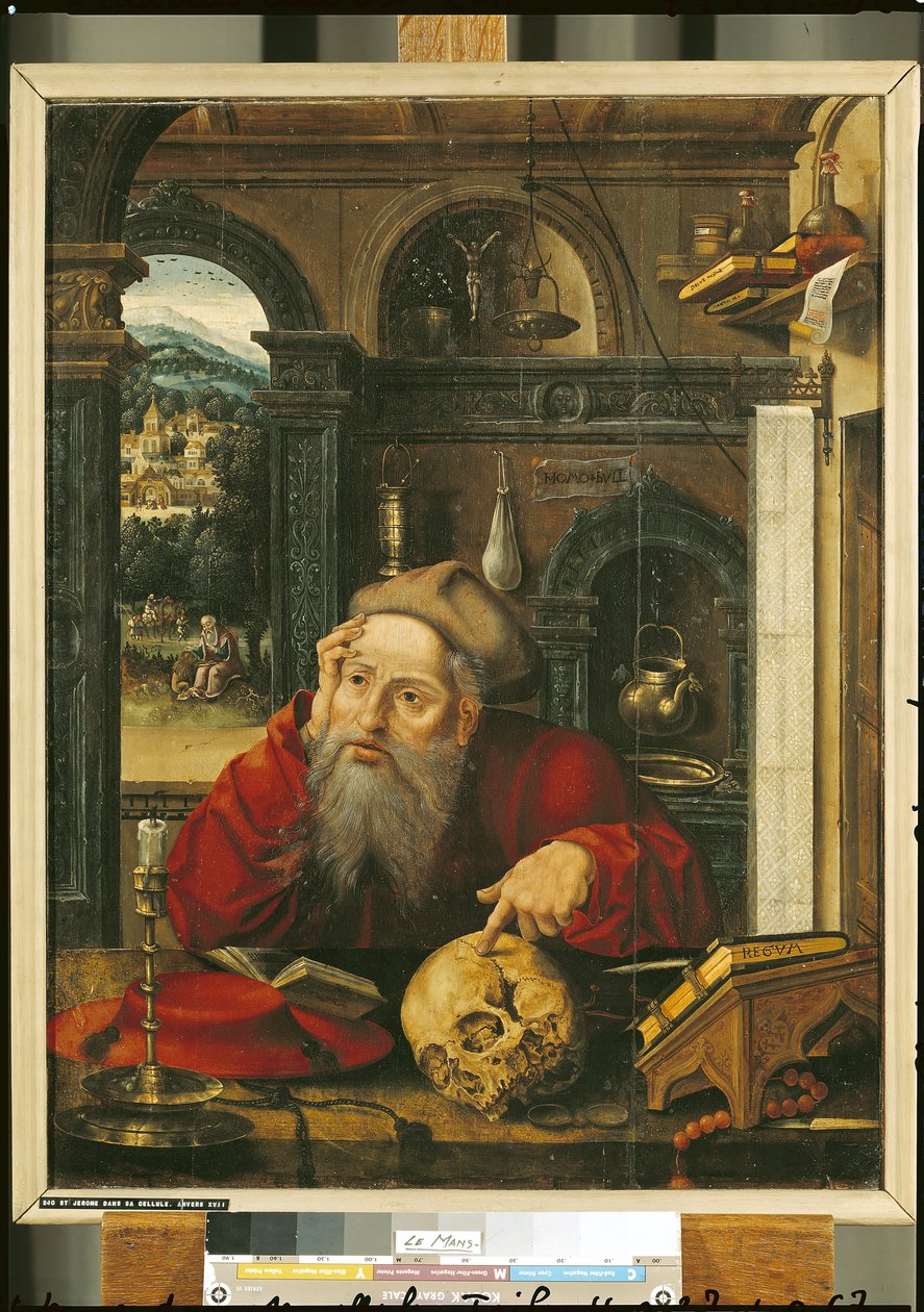 Aziz Jerome Çalışmasında by Flemish School