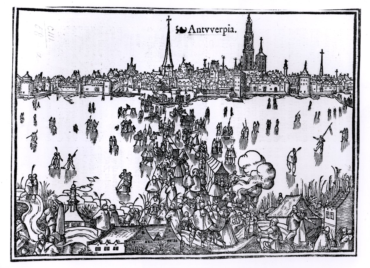 Anvers manzarası by Flemish School