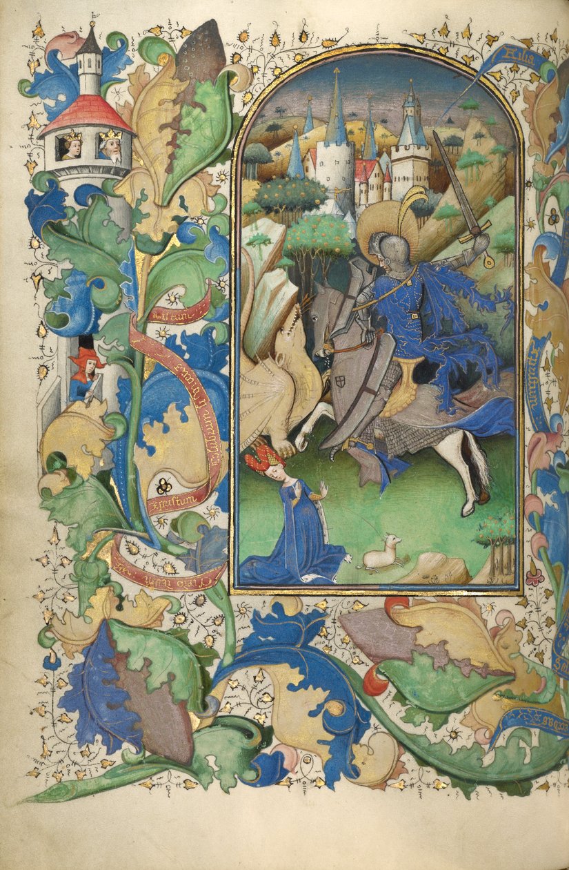 Saatler Kitabı, 1450-55 (kızgınlık, altın varak ve parşömen üzerine mürekkep) by Flemish School
