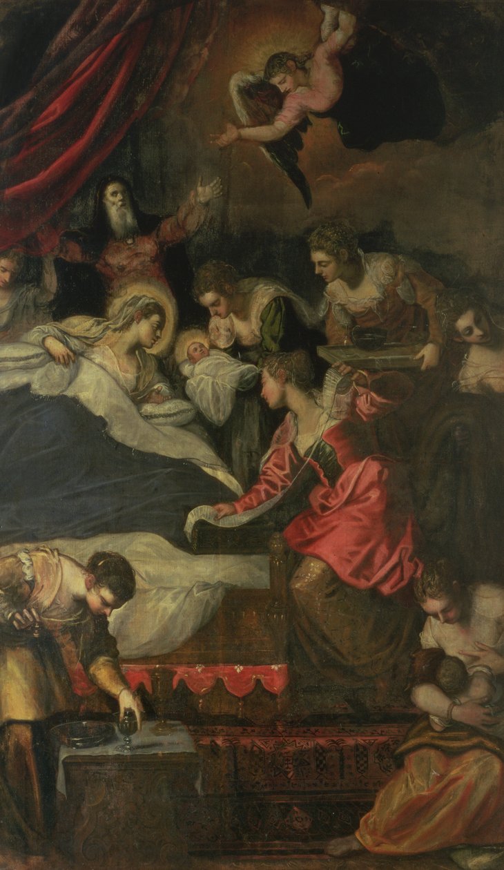 Chiara Albini Pietrazzani ve beş çocuğu Eleanora, Vincenzo, Cinzia, Tullo ve Anna by Flemish School