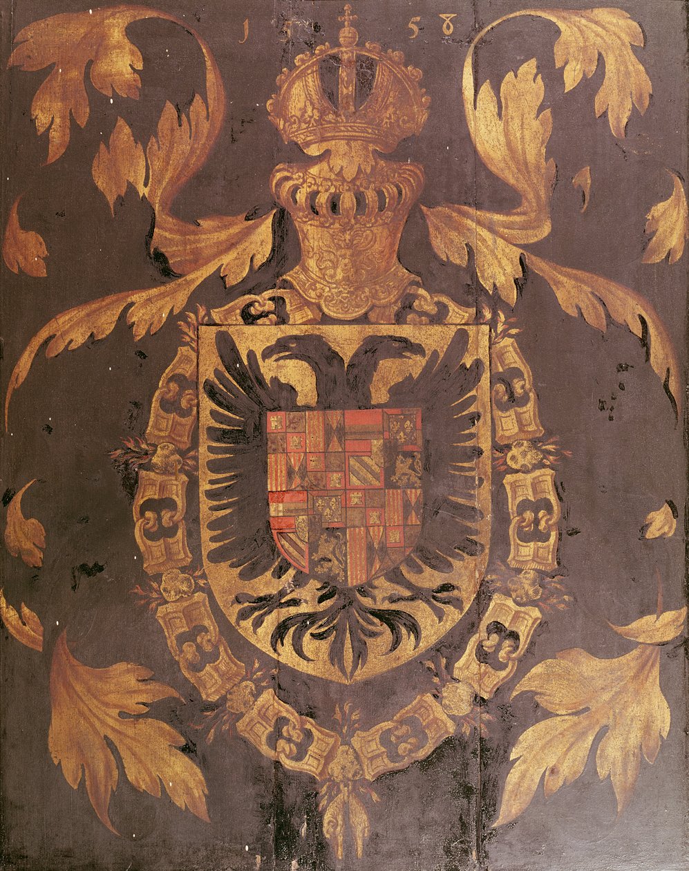 Charles V Arması, Kutsal Roma İmparatoru, 1558 (panelde yağ by Flemish School