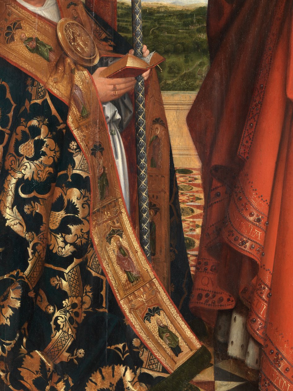 Petrus Wijts'li Madonna detayı (panel üzeri yağlı boya) by Flemish School