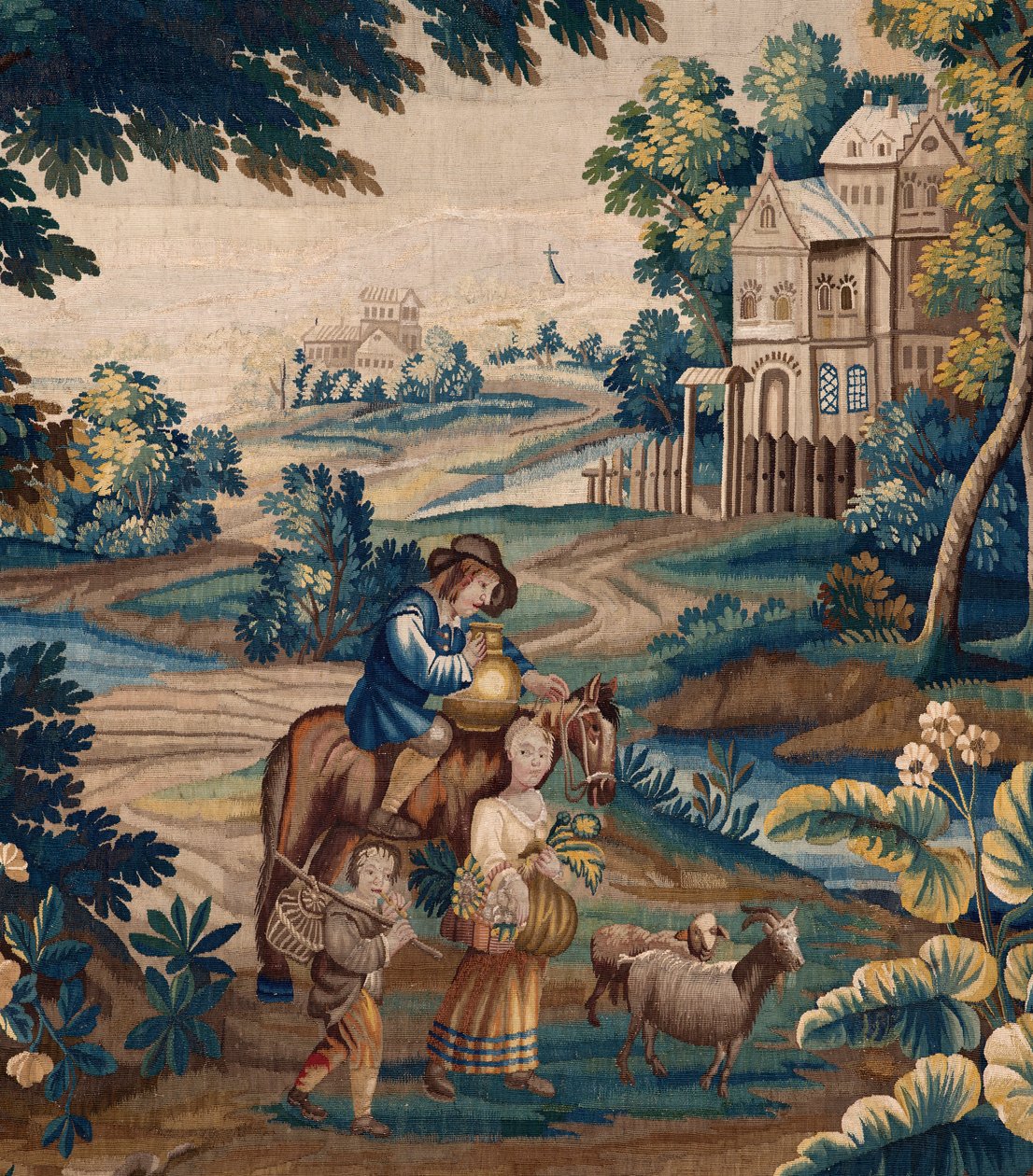 Flaman halısı. 17. yüzyılın sonu. Sint-Walburgakerk Oudenaarde (Dekenij van de Sint-Walburga) kilisesinin mülkü. by Flemish School