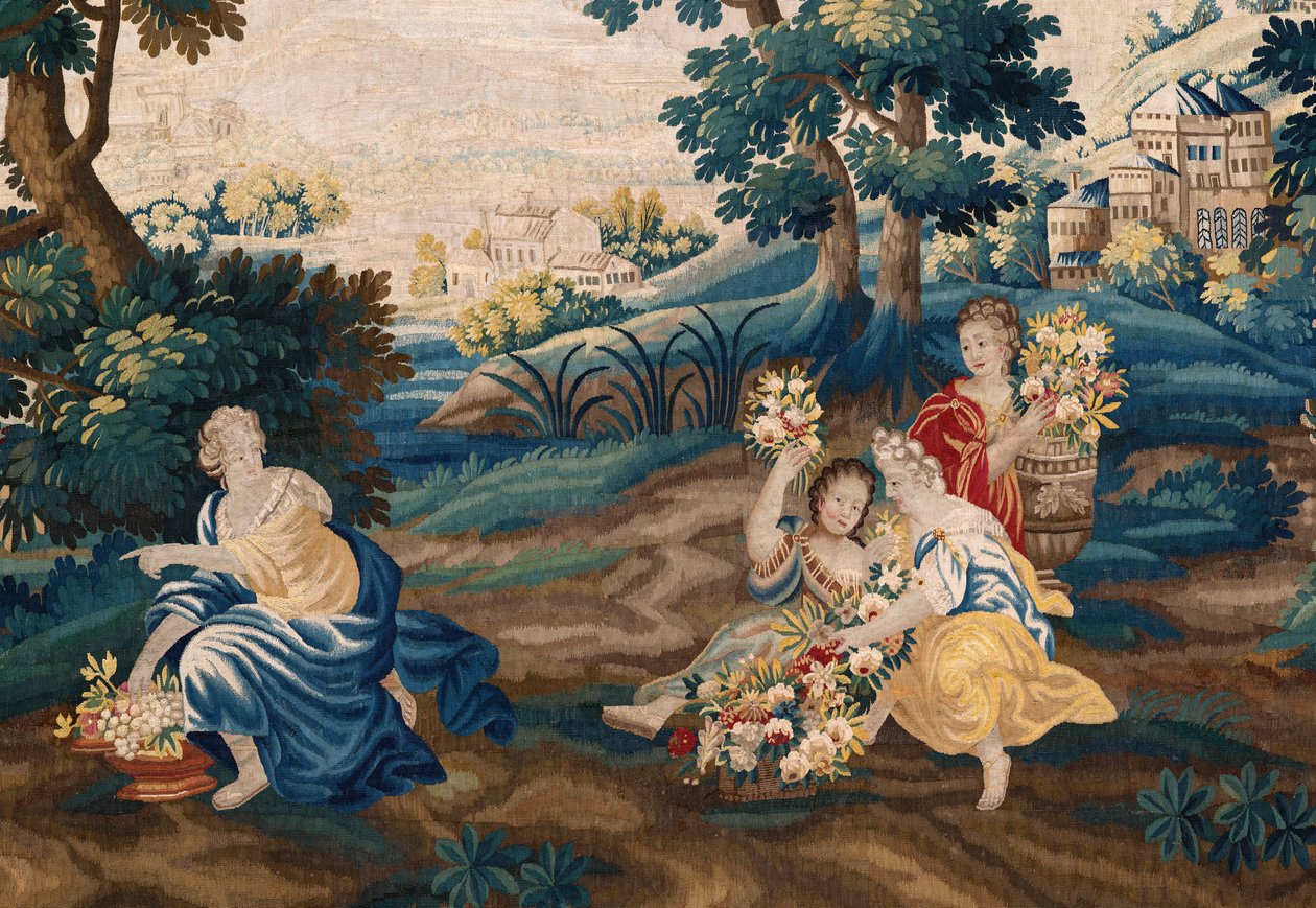 Flaman halısı. 17. yüzyılın sonu. Sint-Walburgakerk Oudenaarde (Dekenij van de Sint-Walburga) kilisesinin mülkü. by Flemish School
