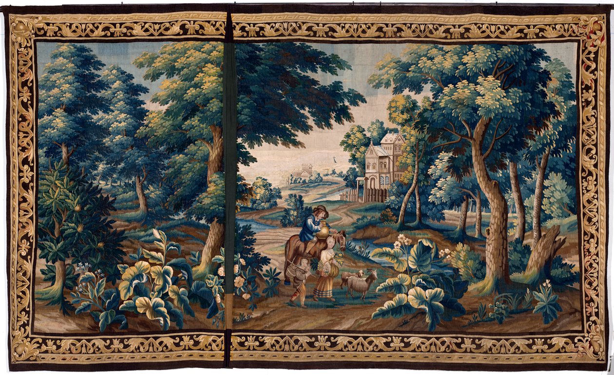 Flaman halısı. 17. yüzyılın sonu. Sint-Walburgakerk Oudenaarde (Dekenij van de Sint-Walburga) kilisesinin mülkü. by Flemish School