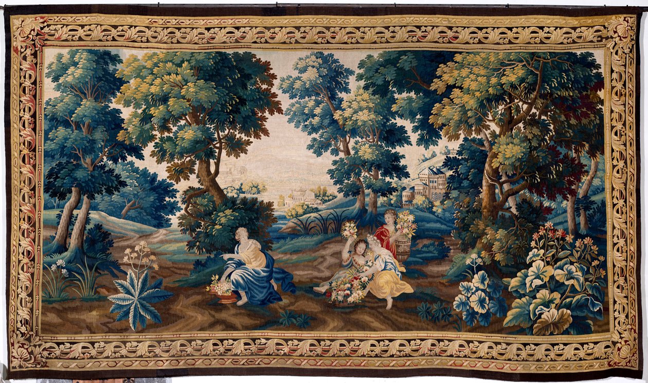 Flaman halısı. 17. yüzyılın sonu. Sint-Walburgakerk Oudenaarde (Dekenij van de Sint-Walburga) kilisesinin mülkü. by Flemish School