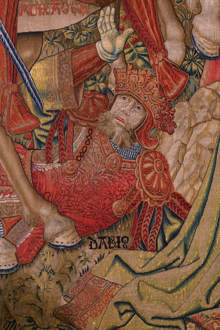 Flaman halısı. Dizi Ahlakı: Onurların erdemi (De deugd van de Honores, Onurların Erdemleri). Ca 1520. Detay by Flemish School