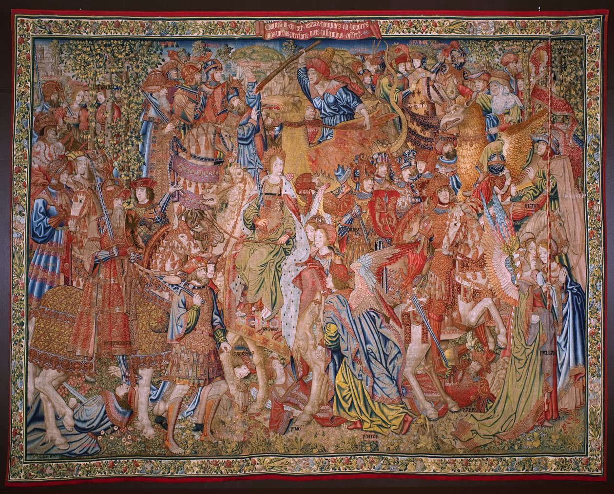 Flaman halısı. Dizi Ahlakı: Onurların erdemi (De deugd van de Honores, Onurların Erdemleri). Yaklaşık 1520. by Flemish School
