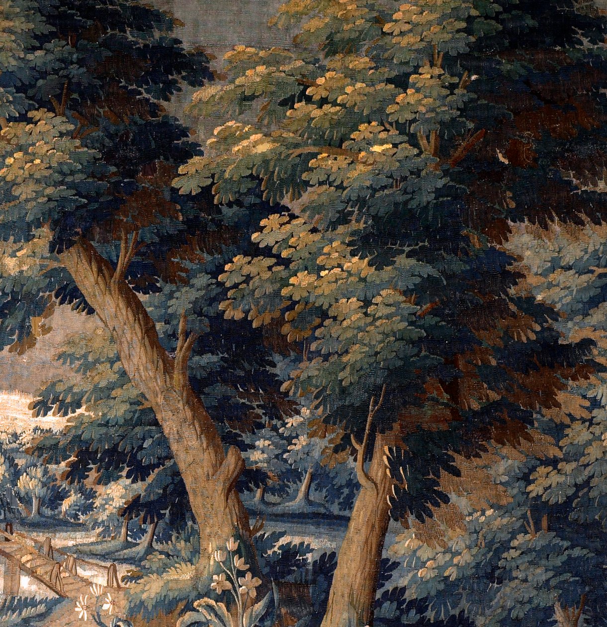 Flaman halısı. dayanmak. 17. yüzyılın sonu ve 18. yüzyılın başı. Sint-Walburgakerk Oudenaarde (Dekenij van de Sint-Walburga) kilisesinin mülkü. Detay. by Flemish School